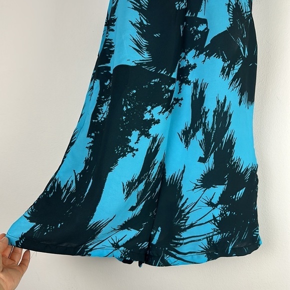 Olivaceous Sheer Shorts Romper Beach Swim Coverup Size S Tropical Print Pockets - Picture 3 of 16